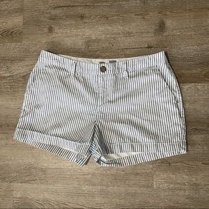 Blue & White seersucker 3 in shorts